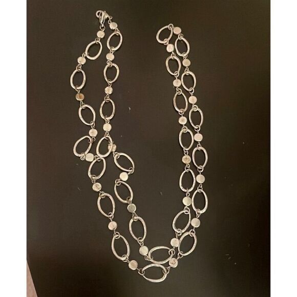 Premier Designs Jewelry - Premier Designs Vintage Silver Tone Statement Necklace Extra Long